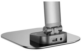 LED Stmievateľná stolná lampa s USB LED/7,5W/230V 3000K/4000K/5500K antracit