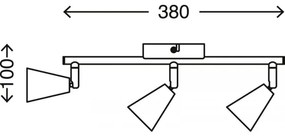 Briloner 2849-037 - LED Bodové svietidlo GOLD BASIC 3xGU10/5W/230V