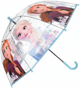 Dievčenský priehľadný dáždnik Ľadové kráľovstvo - Frozen - motív Anna a Elsa