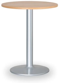 Konferenčný stolík FILIP II, priemer 80 cm, sivá podnož, buk