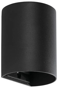 FARO 40523 - Nástenné svietidlo SOLE 1xGU10/8W/230V čierna zaokrúhlený