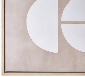 Zarámovaný obraz na plátne abstraktný motív 63 x 93 cm béžový RACALE Beliani
