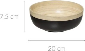 Servírovacia misa BAMBUL 1,5 l čierna/bambus