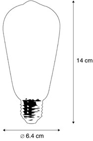 Sada 5 ks Smart E27 stmievateľná v Kelvinovej LED lampe ST64 goldline 7W 700 lm 1800-4000K