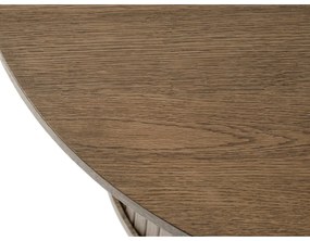 Hnedý okrúhly konferenčný stolík v dekore duba ø 90 cm Nola – Unique Furniture