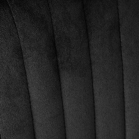 Stolička LOUIS zamatová čierna ALL 947838