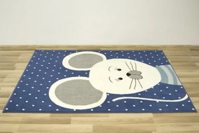Detský koberec LUNA KIDS 534221/94955 - Myška, modrý