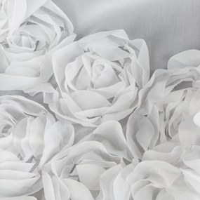 ZÁCLONA NA KRÚŽKOCH EVA MINGE ROSES8 400X160 CM BIELA
