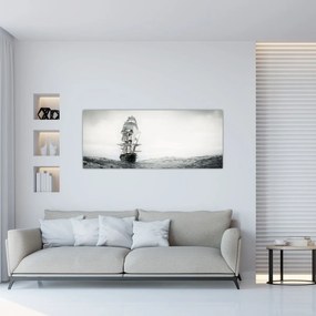 Obraz - Loď plávajúca po oceáne (120x50 cm)