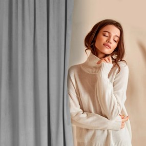 ZATEMŇOVACÍ ZÁVES NA PÁSKE ROSA 135X300 CM SIVÁ