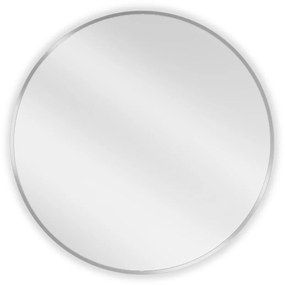 Mexen Loft, okrúhle kúpeľňové zrkadlo 70 cm, farba rámu brúsená oceľ, 9850-070-070-000-10