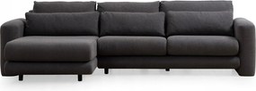 Rohová sedačka Lelysena (L) (sivá čierna)
