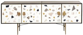 Terrazzo komoda biela/sivá 183x77 cm