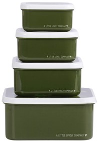 A Little Lovely Company - súprava štyroch desiatových škatuliek - krokodíl