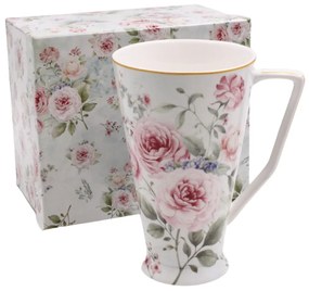 HOME ELEMENTS Porcelánový hrnček 500 ml, Ruža