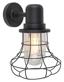 Rustikálna vonkajšia nástenná lampa čierna IP44 - Moreno