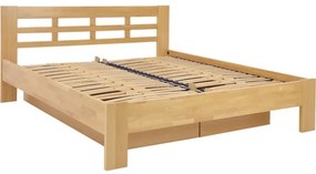 Dvojlůžková postel z masivu s úložným prostorem ANGELA 180x200 cm buk