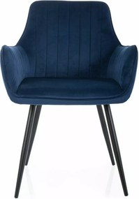 SI Jablkový zamatový stolička námornícka modrá