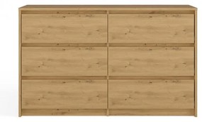 Komoda Kentero 3 (dub artisan). Akcia -22%. Vlastná spoľahlivá doprava až k Vám domov. 1132839