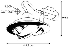 Sada 6 vstavaných reflektorov čiernych sklápateľných - Cisco