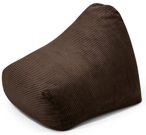 Tmavohnedý menčestrový detský sedací vak Snug 80 – SLOWDOWN