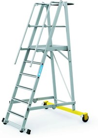 Zarges Hliníkový skladací plošinový rebrík, 6 priečok, výška plošiny 1,6 m