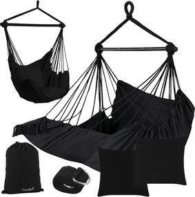 Závesné BOHO brazílske kreslo 2v1 s vankúšmi