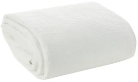 Dekorstudio Zamatový prehoz na posteľ NKL-04 v bielej farbe Rozmer prehozu (šírka x dĺžka): 170x210cm