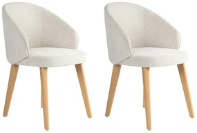 Súprava jedálenských stoličiek Bentley White and Light Oak, 2 ks