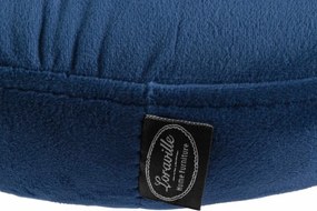 Barová stolička Ponte - zamat, čierny rám - Modrá