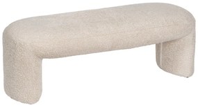 Béžová lavica z textílie buklé Suave – Ixia