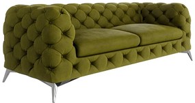 Zelená zamatová pohovka 225 cm Chelsea – Ropez
