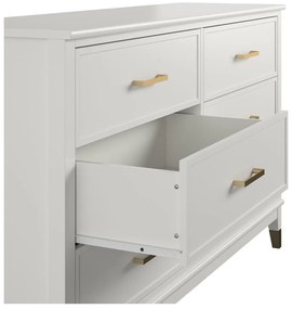 Biela komoda CosmoLiving by Cosmopolitan Westerleigh, 144 x 85 cm