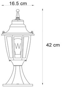 Lucide 11834/01/30 - Vonkajšia lampa TIRENO 1xE27/60W/230V čierna