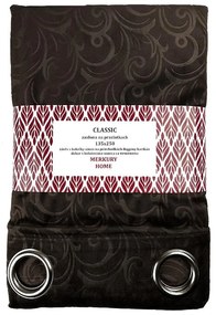 Záves na prechodkách Classic Velvet 135x250 hnedá Merkury Home