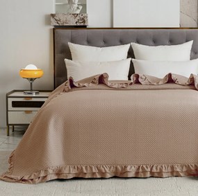 Prehoz na posteľ MONTEGO, tmavobéžový Rozmer: 170 x 210 cm