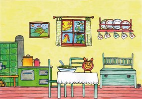 MARIONETINO – Zadná scéna k rozprávke O Budulínkovi (2 motívy)