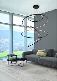 Luster s efektným usporiadaním pre vysoké stropy schody Wheel XXL