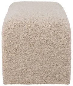 Krémová lavica z textílie buklé Bobbie – Bloomingville