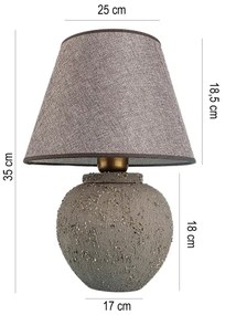 Stolná lampa RAMZES 1xE27/40W/230V hnedá