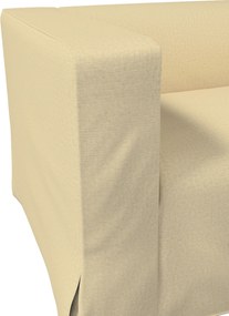 Poťah na sedačku Klippan pre 2 osoby dlhý s rohovými záhybmi farba produktu béžová látka lesklá, zapletaná