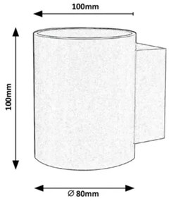 Rabalux 7022 - Nástenné svietidlo KAUNAS 1xG9/10W/230V šedá