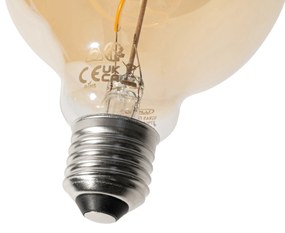 Sada 5 ks E27 Stmievateľná LED žiarovka so špirálovým vláknom G95 4W 270lm 2200K