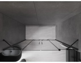 Mexen Velar Duo, posuvné sprchové dvere do otvoru 170 cm, 8mm šedé sklo, brúsený grafit, 871-170-000-42-95