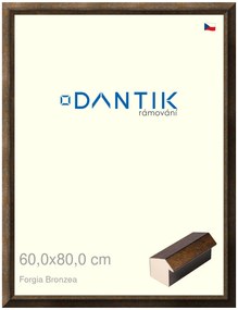 DANTIK rám na obraz 60x80 | Forgia Bronzea (Plexi Čiré)