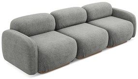 Sivá pohovka z textílie buklé 270 cm Ailani – Makamii