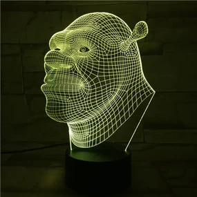 3Dmix 3DL-BSC017 – 3D LED nočná lampa - Shrek