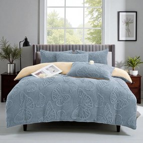 Jemné mikroplyš obliečky Homa EXCLUSIVE BLUEGREY 7-dielna sada 140x200 cm