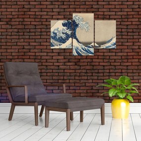 Obraz - Katsushika Hokusai, Under the Wave off Kanagawa, reprodukcia (90x60 cm)