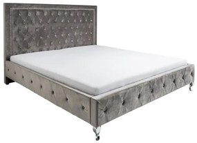 (2734) EXTRAVAGANCIA luxusná posteľ 160x200cm šedý zamat